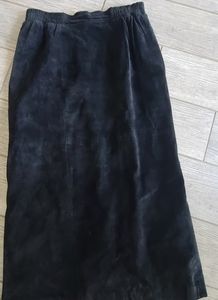 Genuine leather skirt